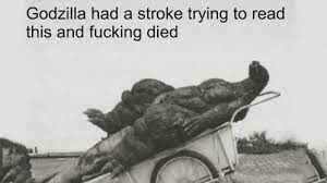 Godzilla Had A Stroke Reading This GIF - Godzilla Had A Stroke Reading This  - Discover & Share GIFs