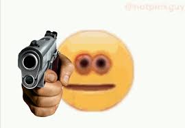 Cursed Emoji pointing gun Meme Generator