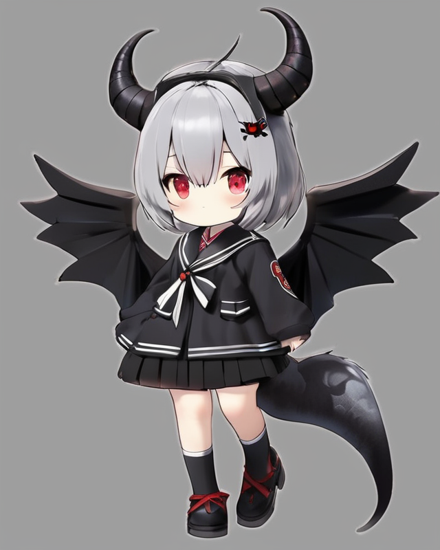 2 - A Demon School girl with silver hair and 6 Sma.png
