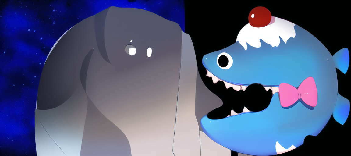 a fish blob eating a grey blob s-3253751502.png